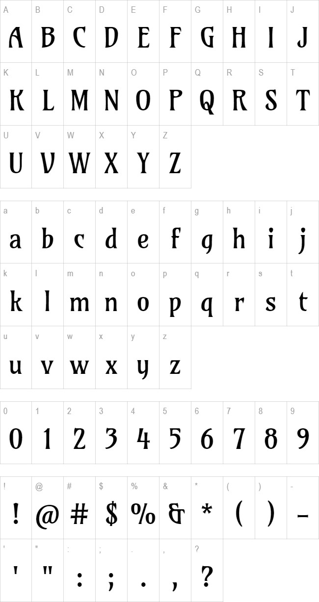 Amarante glyph set