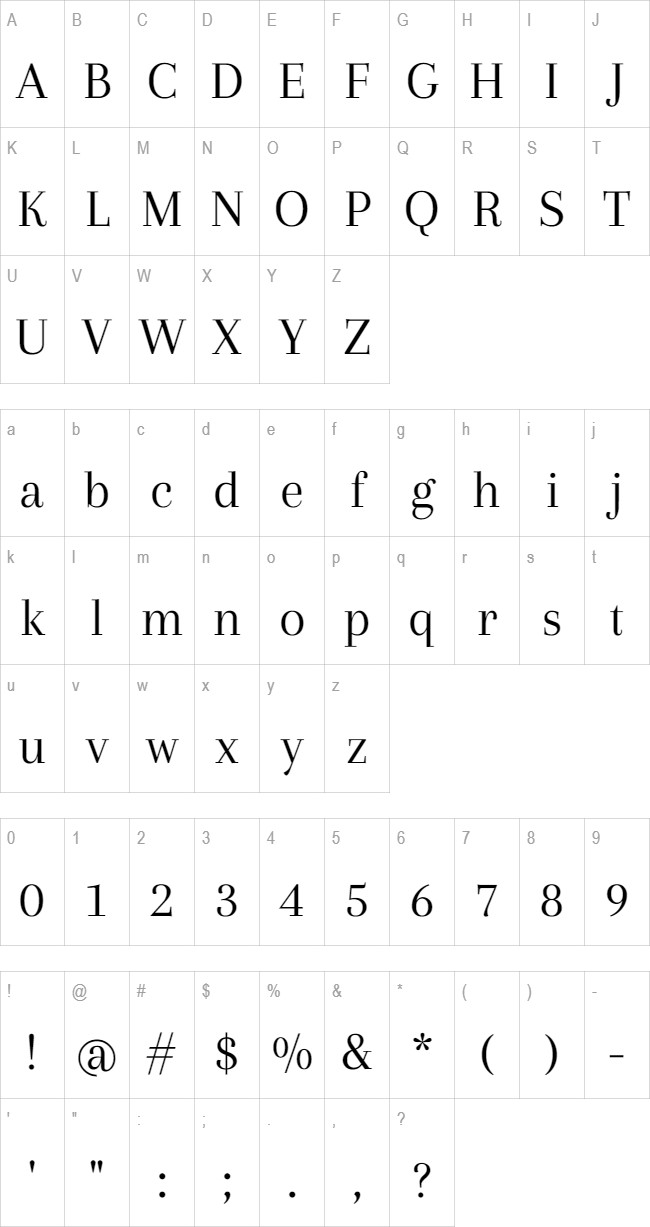 Arapey glyph set