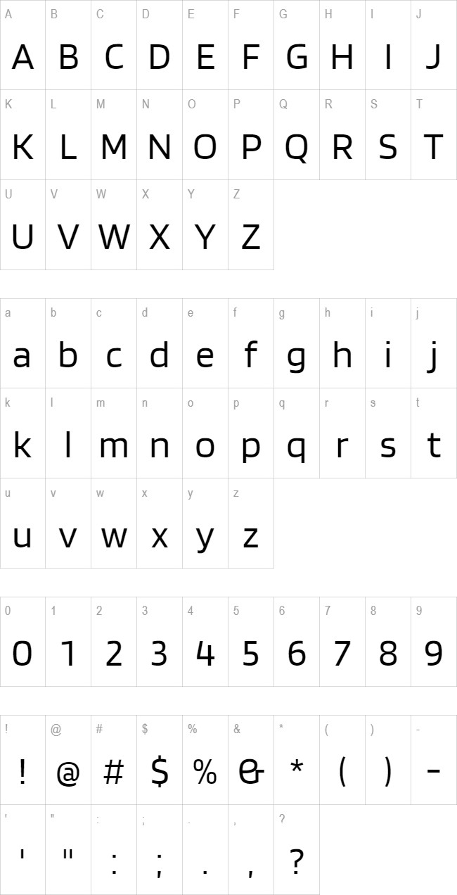 Blinker glyph set