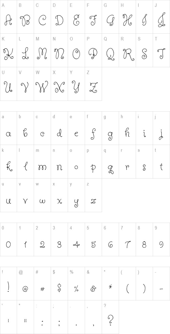 Butterfly Kids glyph set