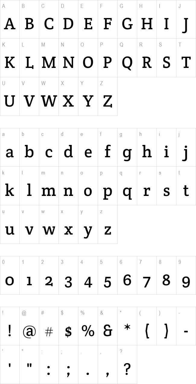 Crete Round glyph set