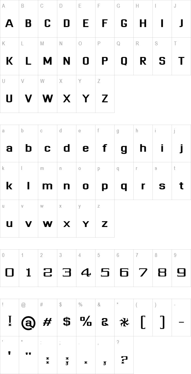 Dhurjati glyph set