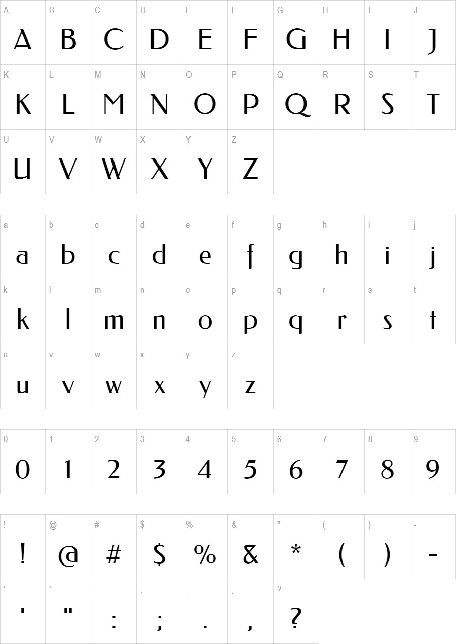 Federo glyph set