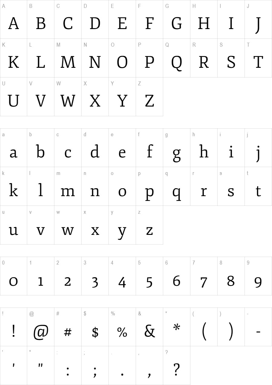 Fjord One glyph set