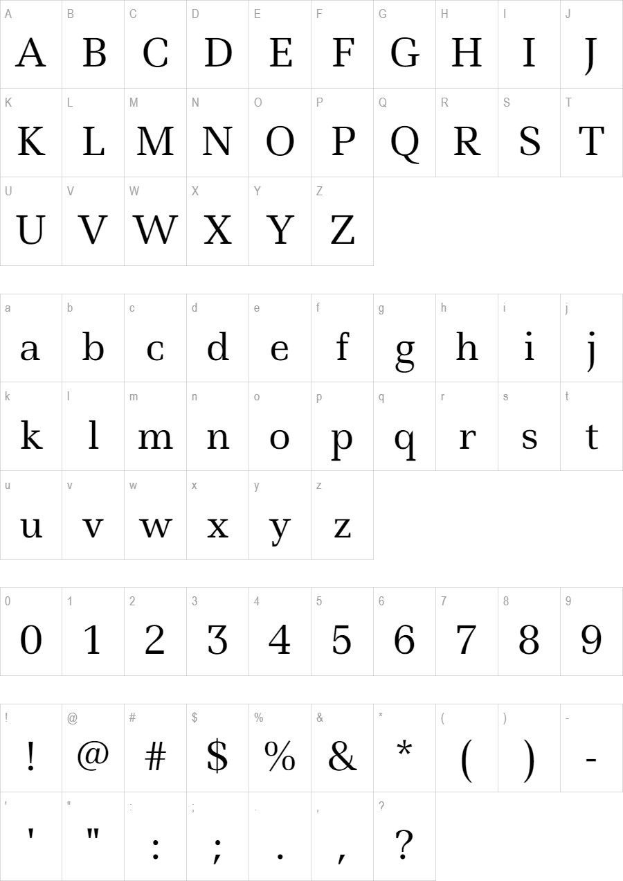 Ledger glyph set