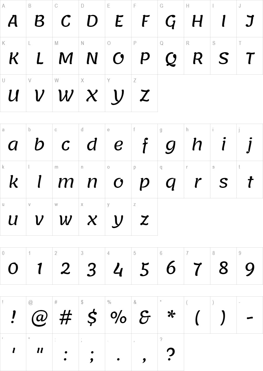 Lemonada glyph set