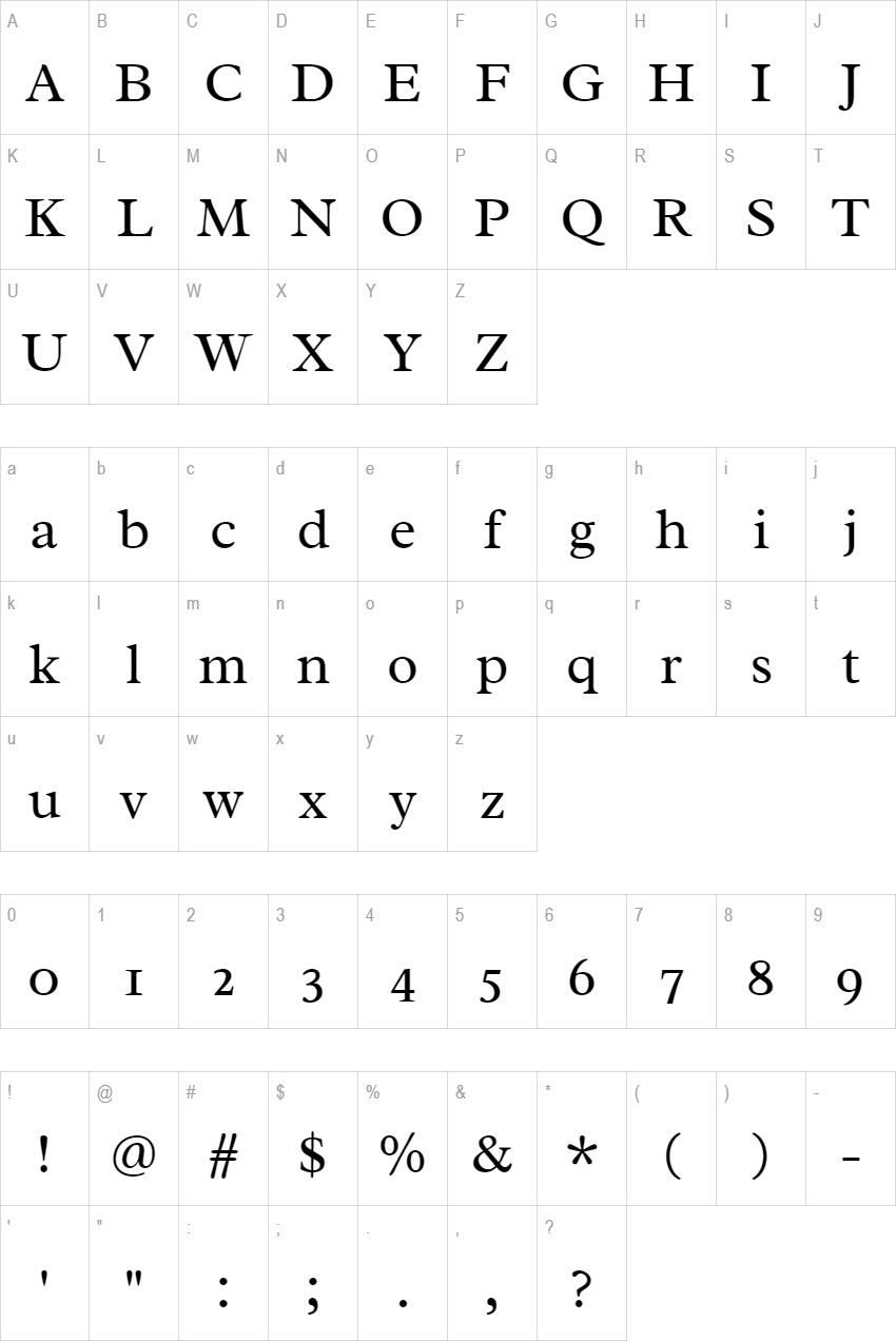 Radley glyph set