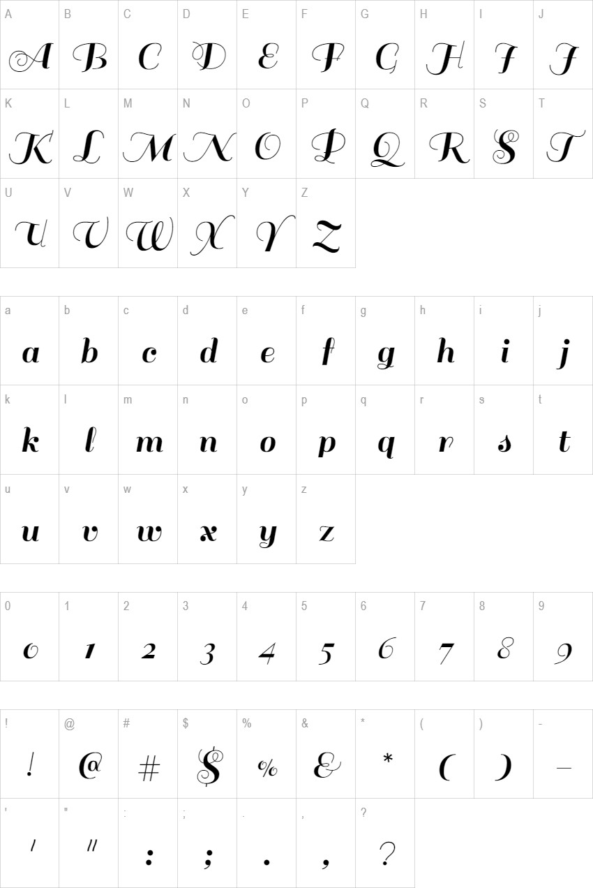 Sail glyph set