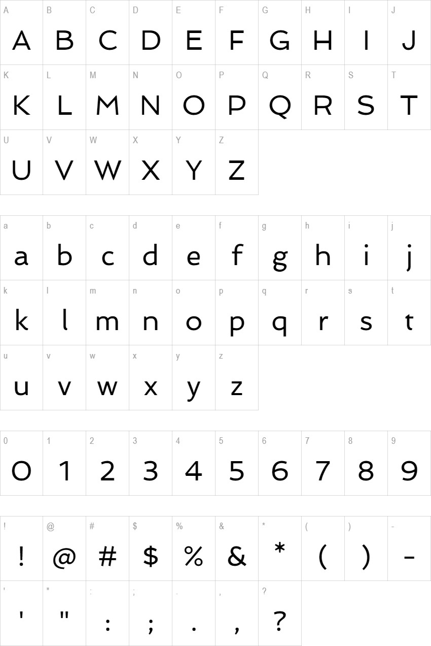 Spinnaker glyph set