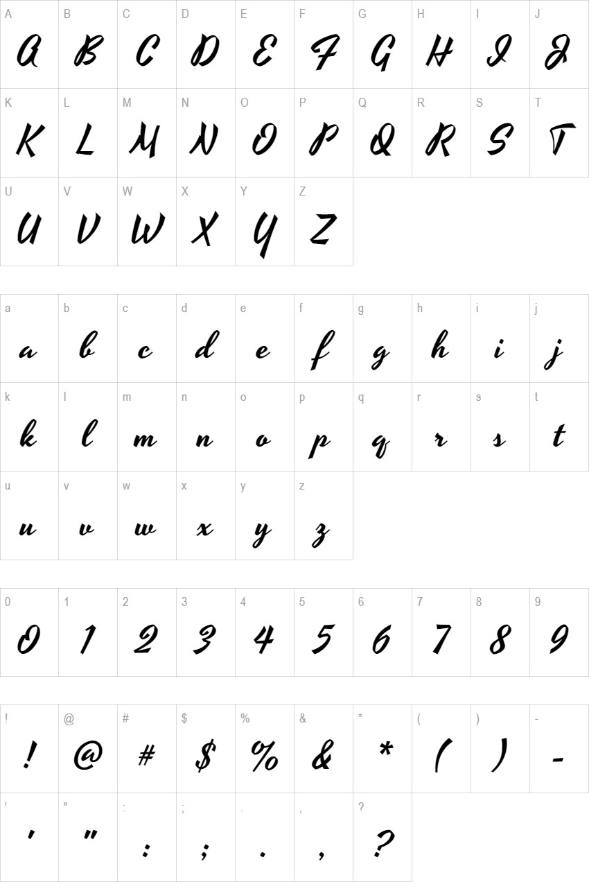 Yesteryear glyph set